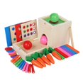 thumbnail image 1 of Caja Montessori, juguete de madera, juego de juguete de enchufe a juego, desarrollo sensorial, ayudas de aprendizaje temprano en, 1 of 4