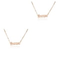 thumbnail image 4 of Collar de amistad Sonducket con Letra inglesa signo del zodiaco Escorpión oro rosa 2Conjunto, 4 of 6