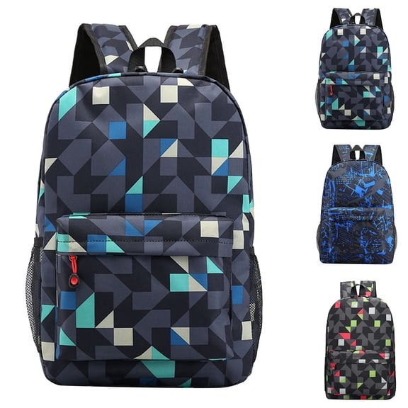 Stylago Laptop Backpack for Women Men Travel School Bookbag Fashion College Daypack Hiking Camo Rucksack with Mesh Side Pocket Black