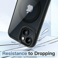 thumbnail image 5 of JETech Magnetic Case for iPhone 13 6.1-Inch Compatible with MagSafe, Shockproof Phone Bumper Cover, Solid Color Matte TPU Frame, Anti-Scratch Clear Back (Black), 5 of 6
