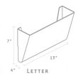 thumbnail image 5 of Storex Letter-Size Unbreakable Plastic Wall Pocket, Smoke, Set of 3, 6-Pack, 5 of 8
