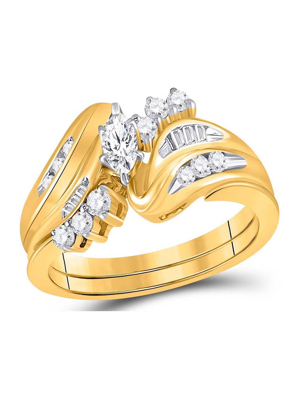 Gem And Harmony 1/2 Carat (ctw HI, I1I2) marquise Diamond