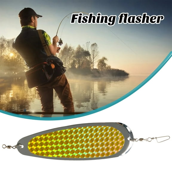 Metal Spoon Fishing Lure, 31g/5.51" Fishing Spoons Spinner Baits, Jigging Bait Tackle, Trout Spin Flasher Lure Fishing Rigs Accessories