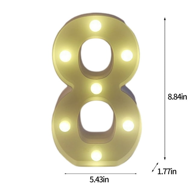 EGNMCR Decorative Lights Light Up Letters , LED Letters Lights Sign Alphabet And Number Big Lights Letter For Party Birthday Bar Battery Powered Christmas Decor Letter Lights letter light