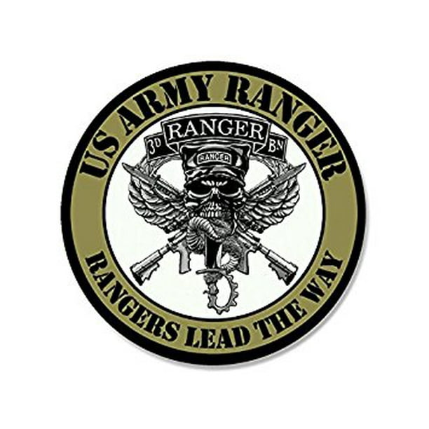 Round 3rd Battalion Rangers Lead The Way Sticker Decal Army 3d Bn Logo Size 4 X 4 Inch Walmart Com Walmart Com