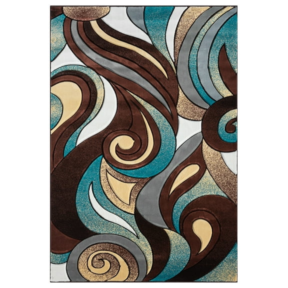Premium Rug Design 4022 - 2'6"x3'9", Mocha