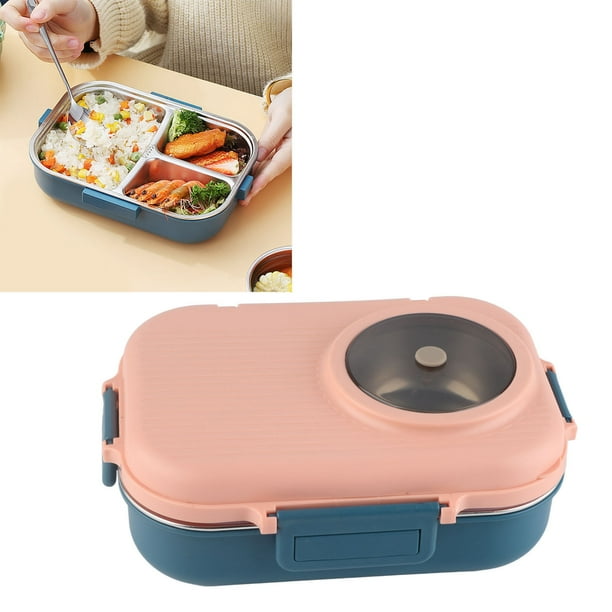 Fiambrera Térmica de Acero Caja Aislada Con Diseño de Doble Capa para Adultos Niños 1100ml Gris