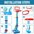 thumbnail image 7 of Adjustable Height Toddler Basketball Hoop for Kids - Portable Pool & Outdoor Basketball Goal, 7 of 7