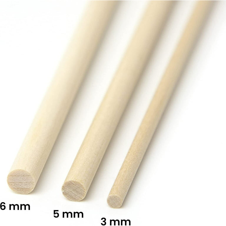 Cousin DIY Wooden Dowel Rod, 1/8 x 12 inch Length, Natural Finish, 12 Pack,  Brown