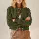 thumbnail image 3 of HongQid Women's Bomber Jackets Winter Trendy Varsity Jackets Shackets Button Down Cropped Coats with Pockets, 3 of 9