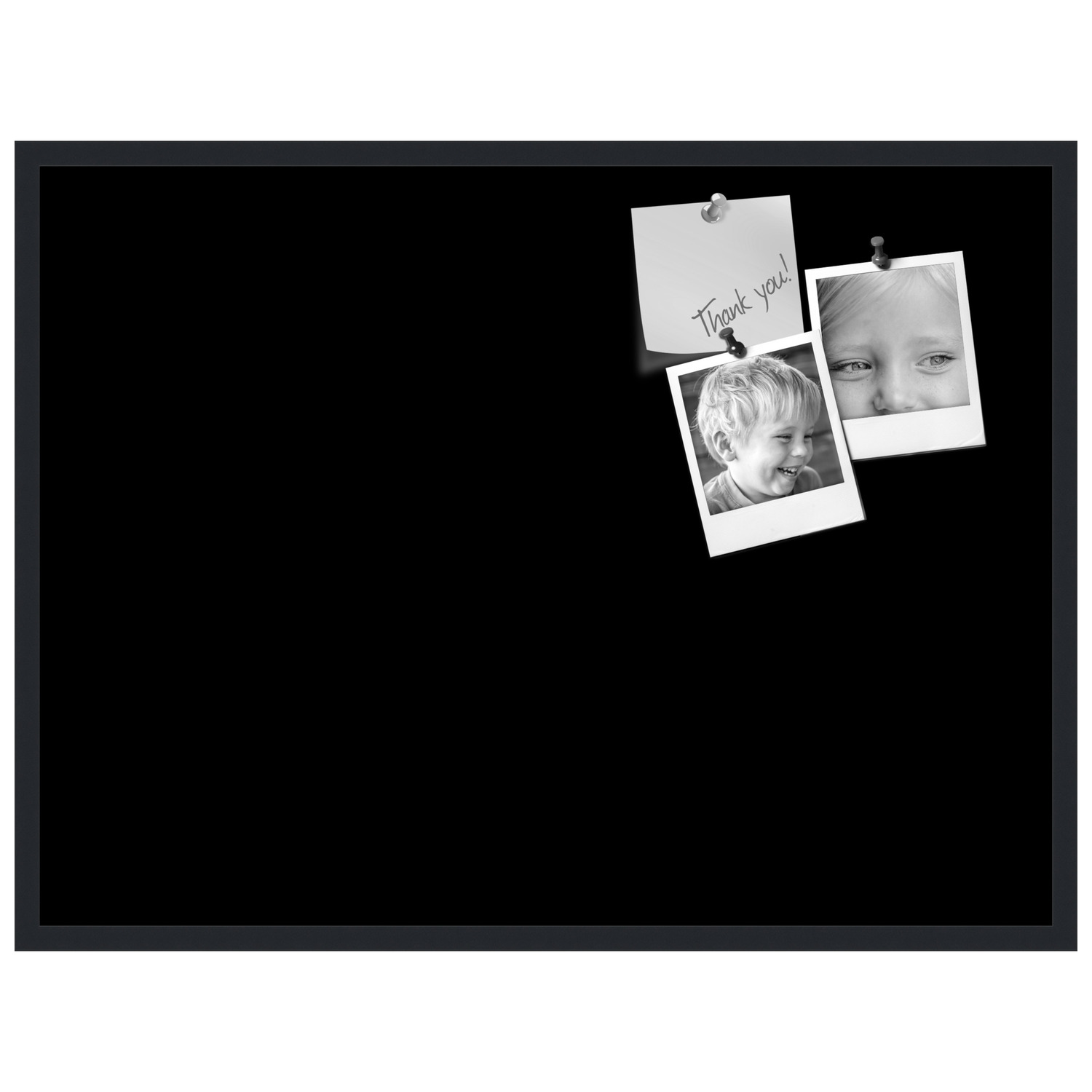 PinPix 40x30 Custom Cork Bulletin Board Solid Black Poster Board Has a Fabric Style Canvas Finish, Framed in Solid Black, by ArtToFrames (PinPix-622)