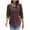 Wine, variant on CHGBMOK Women 3/4 Sleeve T Shirt Crew Neck Tunic Printed Casual Dressy Blouses Elasticated Cuffs Loose Pullover Top