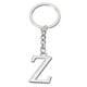 thumbnail image 1 of Cadena de llavero con letra inicial Uxcell Letra Z Colgante de llavero Decoración para bolso o mochila Plateado, 1 of 7