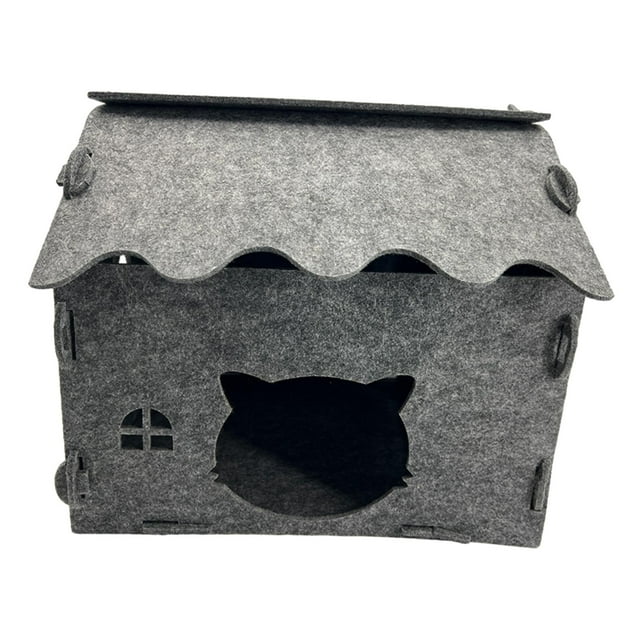 Casa nido para gatos, cama cueva , autocalentable, acogedora, refugio tipo condominio, escondite para gatos, cama cúbica para caniche,
