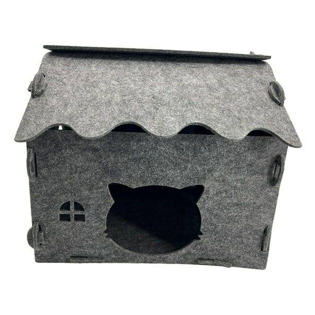 Casa nido para gatos, cama cueva , autocalentable, acogedora, refugio tipo condominio, escondite para gatos, cama cúbica para caniche,