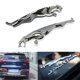 thumbnail image 1 of Chrome jaguar saltando gato metal insignia emblema 95 mm x 20 mm (1 par) Kuyhfg Sin marca, 1 of 1