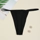 thumbnail image 2 of Gibobby Pantaleta de encaje para mujer Ropa interior calada Sexy para mujer, cintura trasera de encaje, cintura media alta, cinturón ensanchado(Negro,XL), 2 of 3