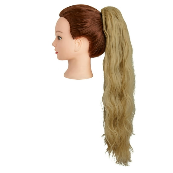 LELINTA Ponytail Extension Min Claw Clip 18" 24" Curly Synthetic Clip in Claw Ponytail Hair Extension Synthetic Hairpiece with a jaw/Claw Clip