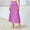 004 Purple, variant on Women's Basic Simple High-Waisted Pleated Skirt Casual Solid Color Flowy Swing A-Line Skirt