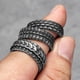 thumbnail image 5 of Retro Dragon Scale Men Rings Stainless Steel Women Jewelry Punk New In Rock Stranger Things Fashion Accessories Gift Wholesale, 5 of 5
