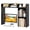 Black, variant on Topbuy Desktop Bookshelf 3-Tier Multipurpose Countertop Hutch Bookshelf for 27 Inch Monitor w/ 3 Upper Shelves & 2 Side Compartments White