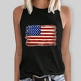 thumbnail image 2 of HEILAU Independence Day Shirts for Women American Flag Graphic Tees Sleeveless Tank Top America Print Shirt Tee Round Neck Loose T Shirt Vest Blouse Casual Tops Summer Tops, 2 of 5