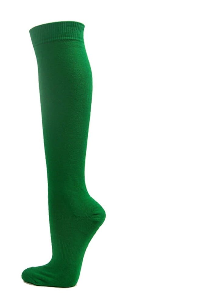 Knee High Sports Athletic Baseball Softball Socks, GREEN, Small