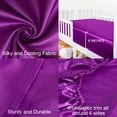 thumbnail image 2 of Ntbay Silk Satin Fitted Crib Sheet, Super Soft and Breathable Solid Color Toddler Sheet, 28" x 52", Purple, 2 of 5