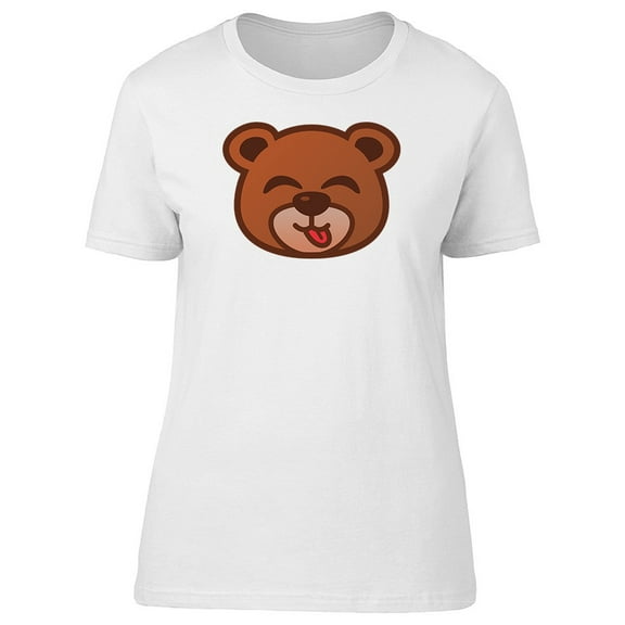 Cute Bear Head Tongue Tee Women's -Image by Shutterstock