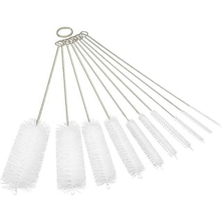 Bottle Brush Cleaner, Straw Cleaning Brushes, Pipe Tube Washer, Set of 9,  Long, Small, Extra Narrow, Reusable, Flexible, Scrub Clean Water Bottles