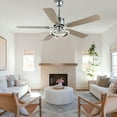 thumbnail image 6 of Bella Depot 52" Modern Silver Ceiling Fan 6-Speed Reversible with Light and Remote Control, 6 of 12