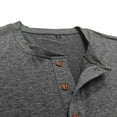 thumbnail image 3 of Men's Casual Henley Shirts Classic Slim Button Short Sleeve Pullover Solid Gym Workout Athletic T-Shirt, 3 of 7