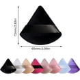 thumbnail image 3 of 4 Pcs Triangle Powder Puff Face Makeup Sponge,Loose Powder Body Powder, Cosmetic Foundation Sponge Velour Setting Powder Puff Wet Dry Beauty Makeup Tool (E, One Size), 3 of 5