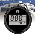 thumbnail image 4 of Compteur de Révolution Moteur Tachymètre Étanche avec Écran LCD 52mm/2 Po IP67 Rétroéclairage Rouge 9-32V, 4 of 7