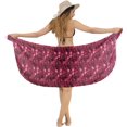thumbnail image 5 of HAPPY BAY Women's Pareo Beach Wrap Swimsuit Bikini Sarong One Size Pink, Floral, 5 of 5