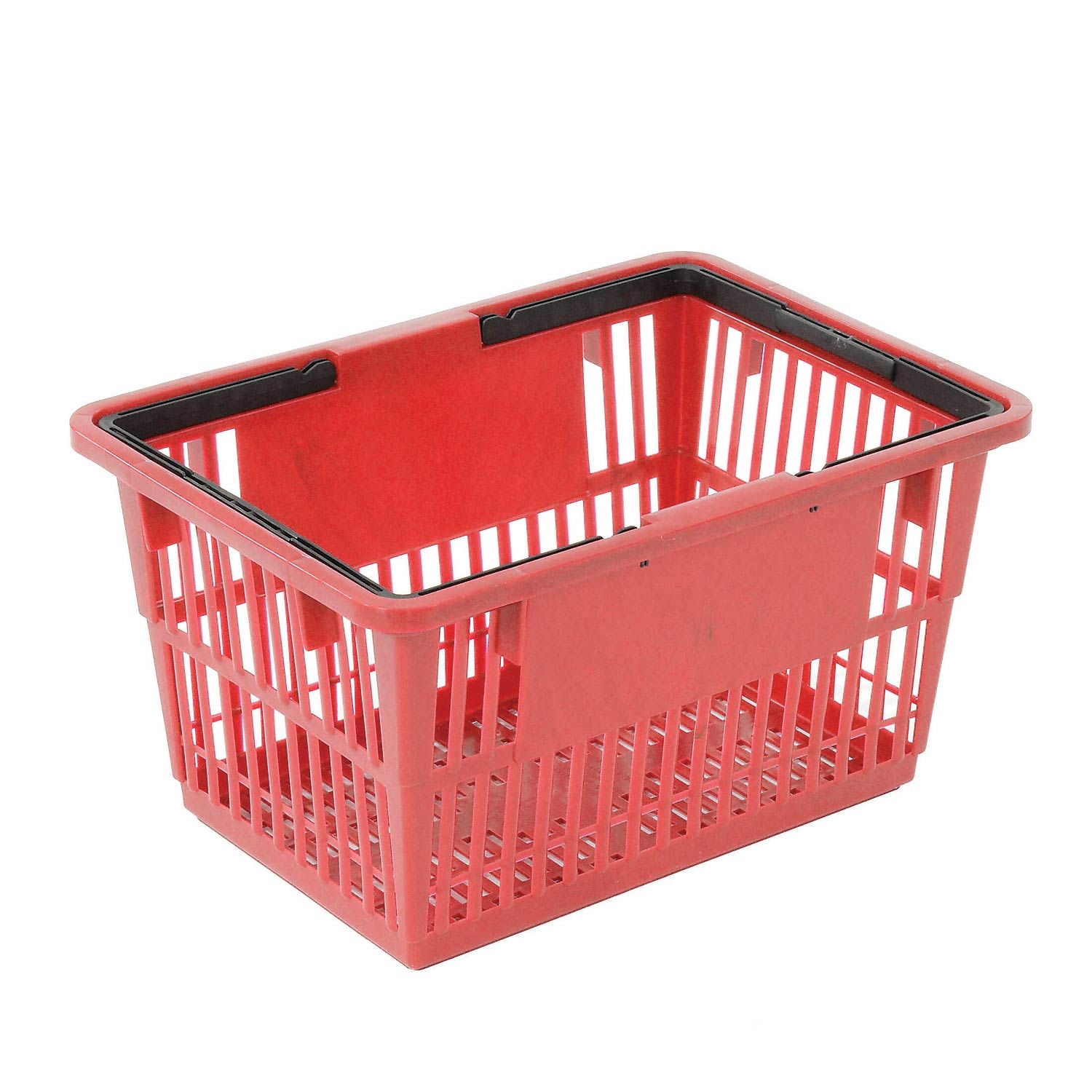 Good L ® Standard Plastic Shopping Basket with Plastic Handle 20 Liter 17"L x 12"W x 9"H Red