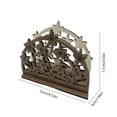 thumbnail image 3 of Wooden Napkin Holder Openwork Vine Design Beige • Elegant Tabletop Tissue Stand • Floral Cut-Out Desktop Dispenser Ideal Kitchen Dining Room Decor, 3 of 6