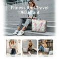thumbnail image 5 of Tote Bag for Women - Pioneer Flower Shoulder Bag - Large Utility Work Duffle Bag with Zipper Handbag for Travel, Work, Sprots, 5 of 5