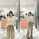 thumbnail image 5 of Nuevo Mirad ED pantalones vaqueros hasta el suelo con flecos y pierna recta para mujer, cintura alta, corte holgado, adelgazantes y versátiles, 5 of 5