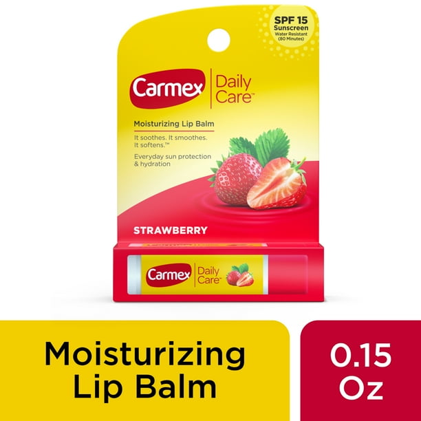 Carmex Daily Care Moisturizing Lip Balm Stick in Strawberry - 0.15 OZ
