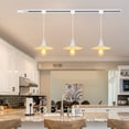 thumbnail image 7 of Kiven H-Type Track Lighting, 3-Light Modern H Track Light Pedant with Metal Lampshadefor Kitchen Island Cafe Bedroom, Cord length 39.4",White Finish Marble Pattern, 7 of 7