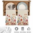 thumbnail image 5 of Pink Orange Teal Spring Floral Kitchen Towels Set of 4, Watercolor Botanical Summer Flowers Absorbent Dish Towels for Kitchen, Microfiber Hand Towel, Quick Drying Tea Towel for Cleaning Dishcloths, 5 of 7