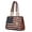 Tan, variant on Nevaeh Womens Satchel Bag Vegan Leather Shoulder bag USA Flag Print Large handbags Black Purse by Mia K