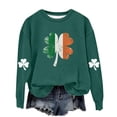 thumbnail image 3 of Wo-Fusoul Chandail à Capuchon de la Saint-Patrick pour Enfants, Chandail à Manches Longues Doublé en Molleton, Coupe Ample Décontractée à Col Rond avec Imprimé des Fêtes, Haut Vert pour Garçons et Filles de 1 à 13 Ans, 3 of 5