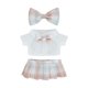 thumbnail image 1 of Traje de falda y camisa con patrón de celosía para niñas, uniforme de 7,87 pulgadas, E65D, 1 of 4