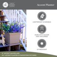 thumbnail image 4 of The HC Companies Macetero cuadrado decorativo de 15,5 pulgadas – Macetero decorativo ligero para exteriores con drenaje para porche delantero, terraza, patio, piedra arenisca, 4 of 8