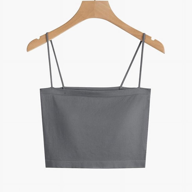 Camiseta sin mangas con escote en el pecho, ropa interior para mujer, parte superior de tubo con base transpirable y hermosa espalda, sin aro de acero, estilos casuales largos y cortos
