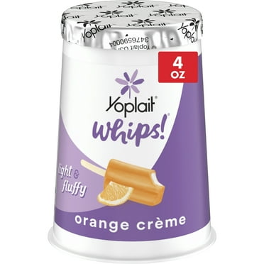 Yoplait Whips Reduced Fat Yogurt Mousse, Orange Creme Flavored, 4 OZ Yogurt Cup