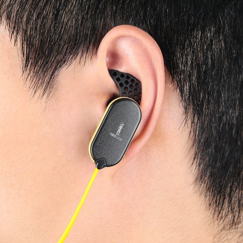 Neojdx Wingz Bluetooth Headphones, Wireless Sports Earphones w/ Mic IPX5 Waterproof HD Stereo Earbuds 6 Hour Battery Noise Cancelling Headsets