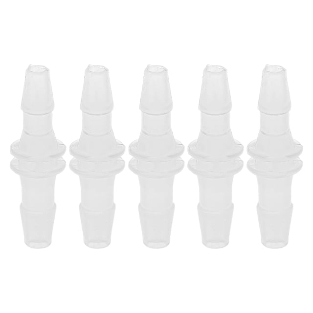 Accesorio de Espiga de Plástico Unique Bargains 5/32" x 3/16" OD Conector de Tubería Recta Claro 5 Pcs